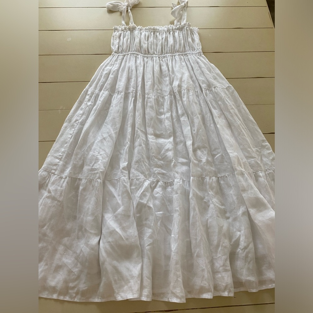 New Faithfull The Brand Linen Midi Dress - Picture 9 of 15